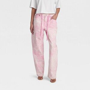 KBB by Kahlana -  Women's Mid-Rise Barrel Leg 'The Ly Pink